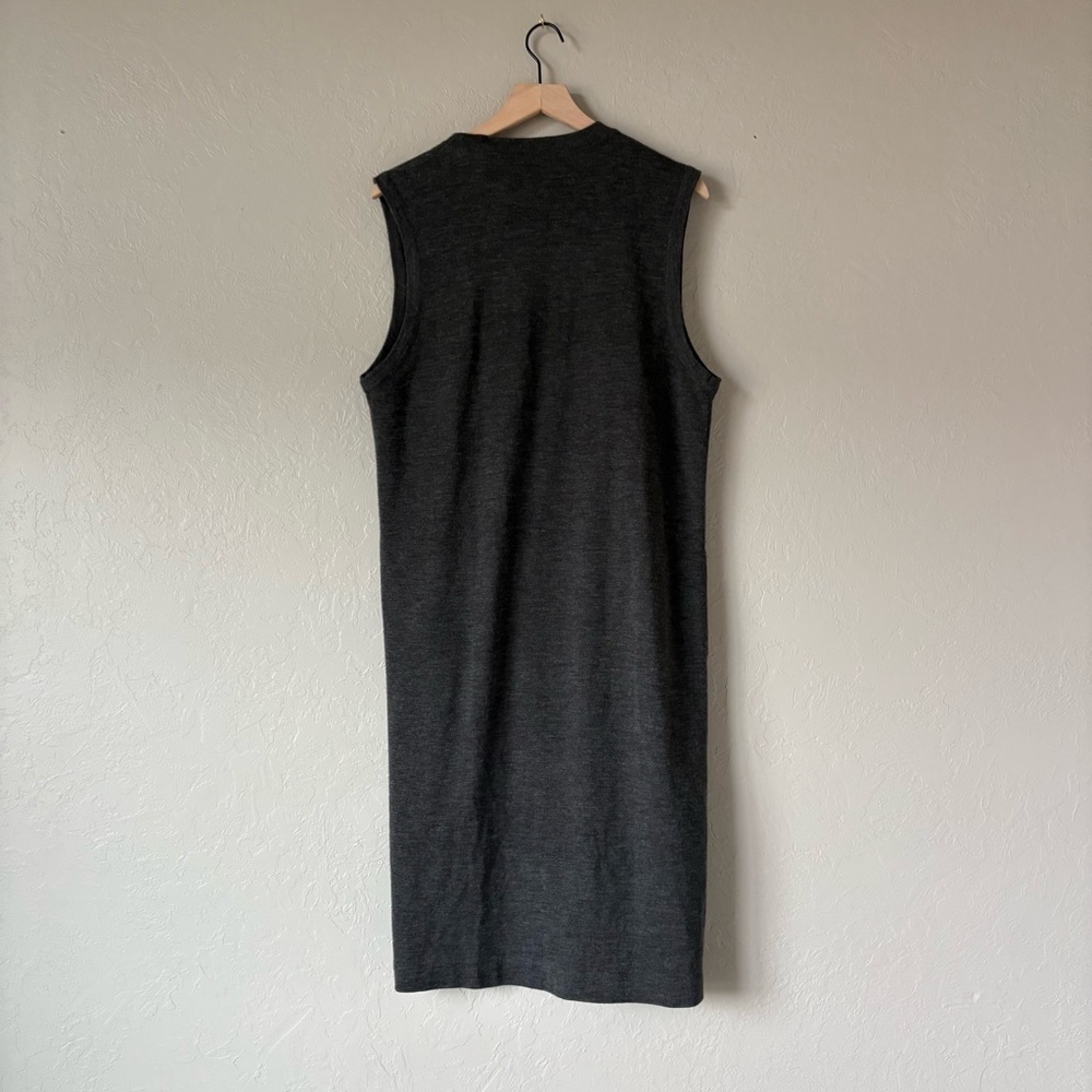 Vintage Boundaries Studio Sleeveless Wool Blend Long Vest | Button Front | l 12 - Picture 10 of 12